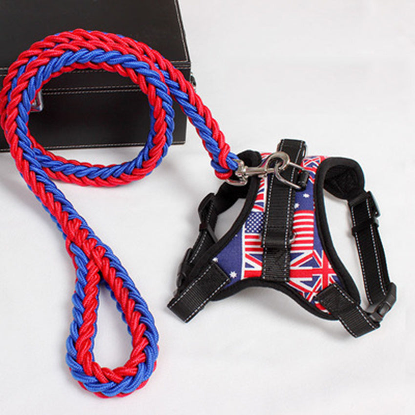 Dog leash chest strap