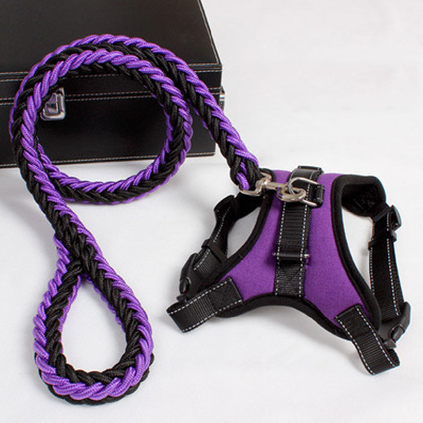 Dog leash chest strap