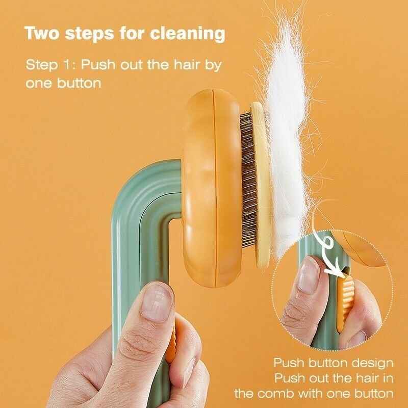 Pet Pumpkin Brush Grooming Self Cleaning Brush