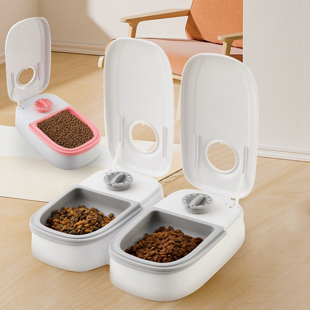 Automatic Pet Feeder Double Bowl