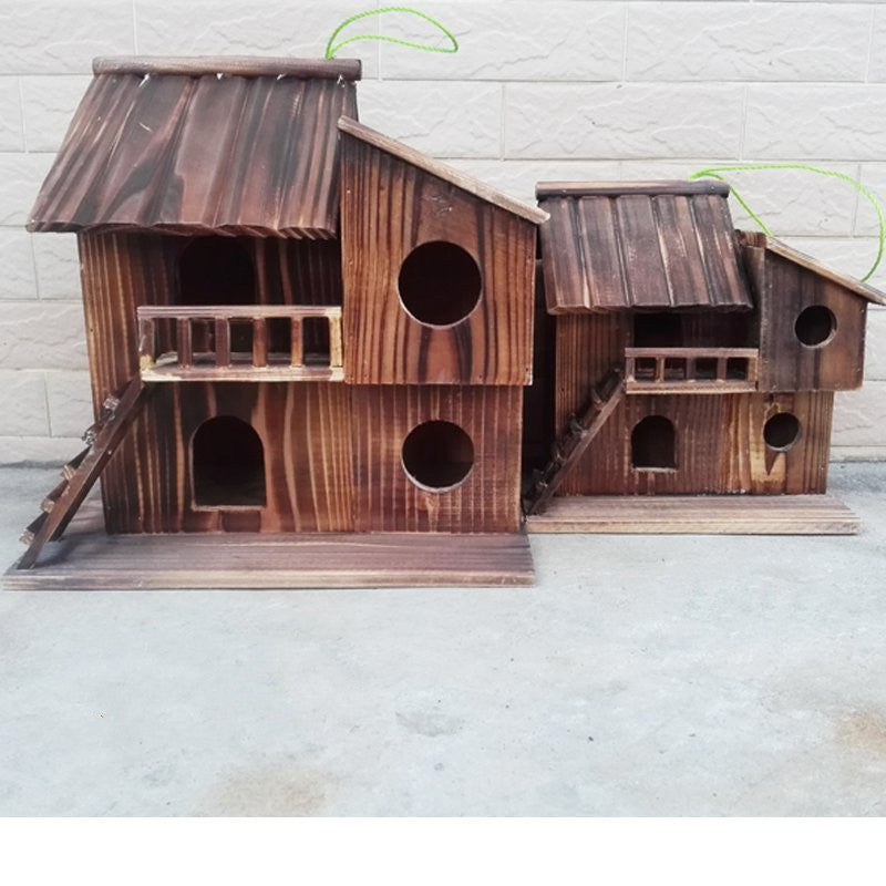 Hanging Wooden Bird Feeder DIY Assembled
