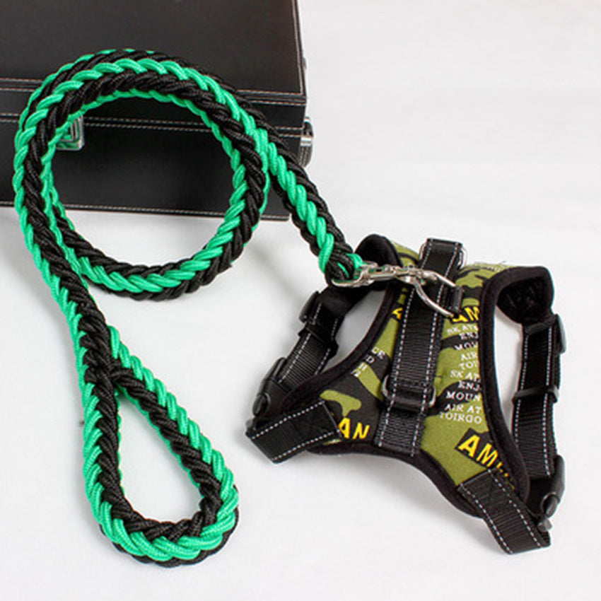 Dog leash chest strap