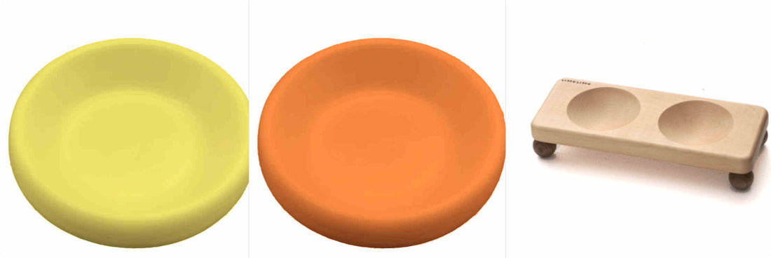 Solid Wood Pet Ceramic Feeding Bowl
