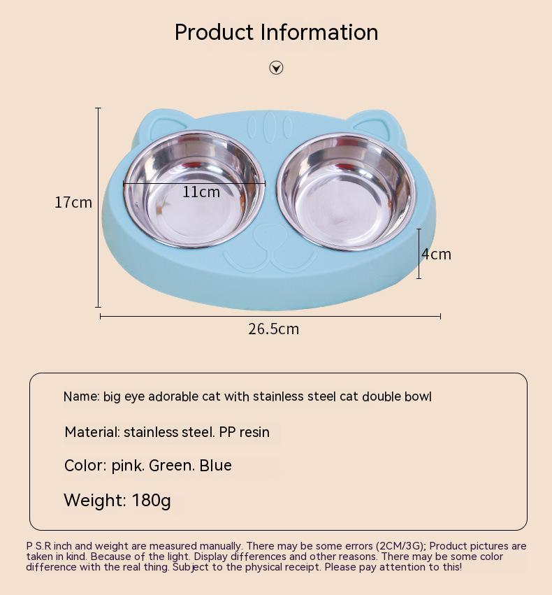 Pet Double Bowls Stainless Steel