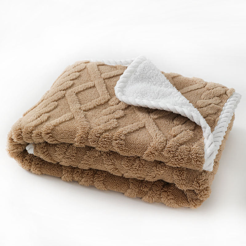 Pet Plush Blanket Thick Warm