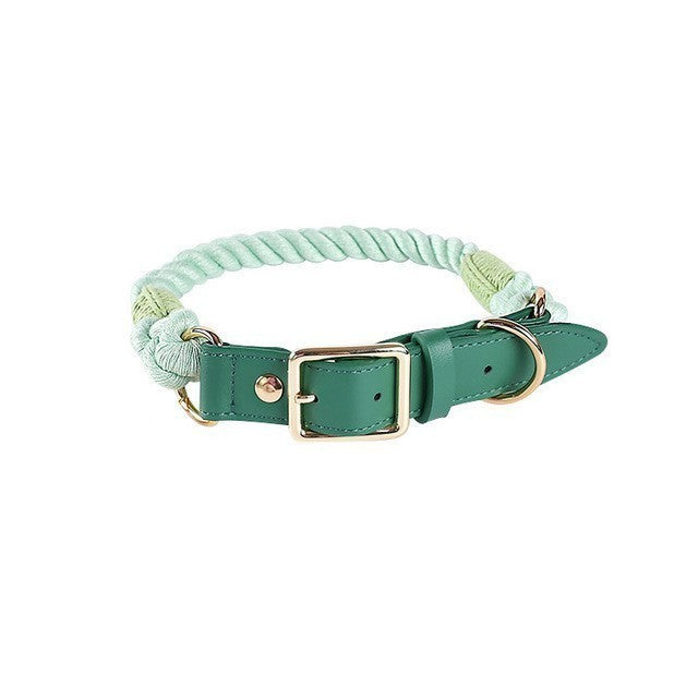 Cotton Woven Leather Pet Leash