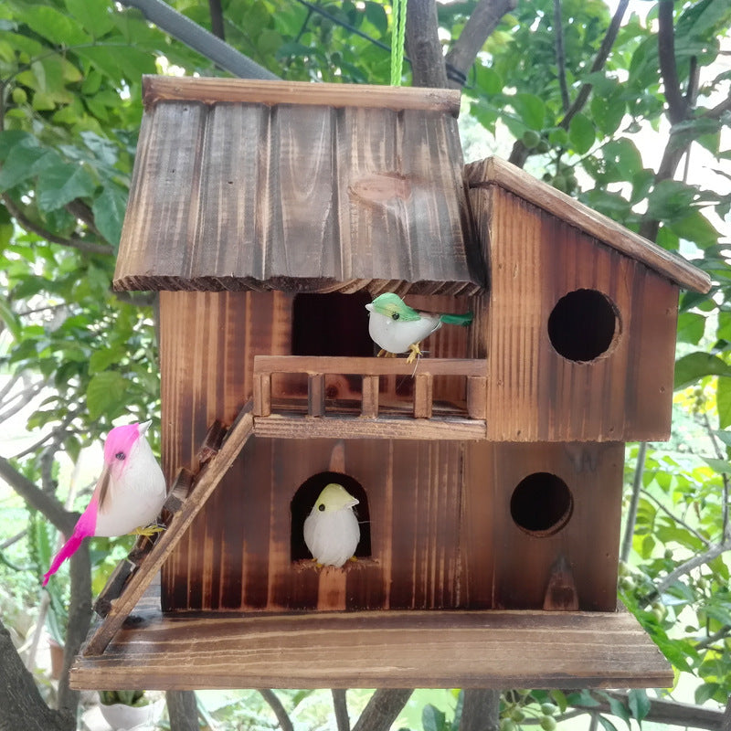 Hanging Wooden Bird Feeder DIY Assembled