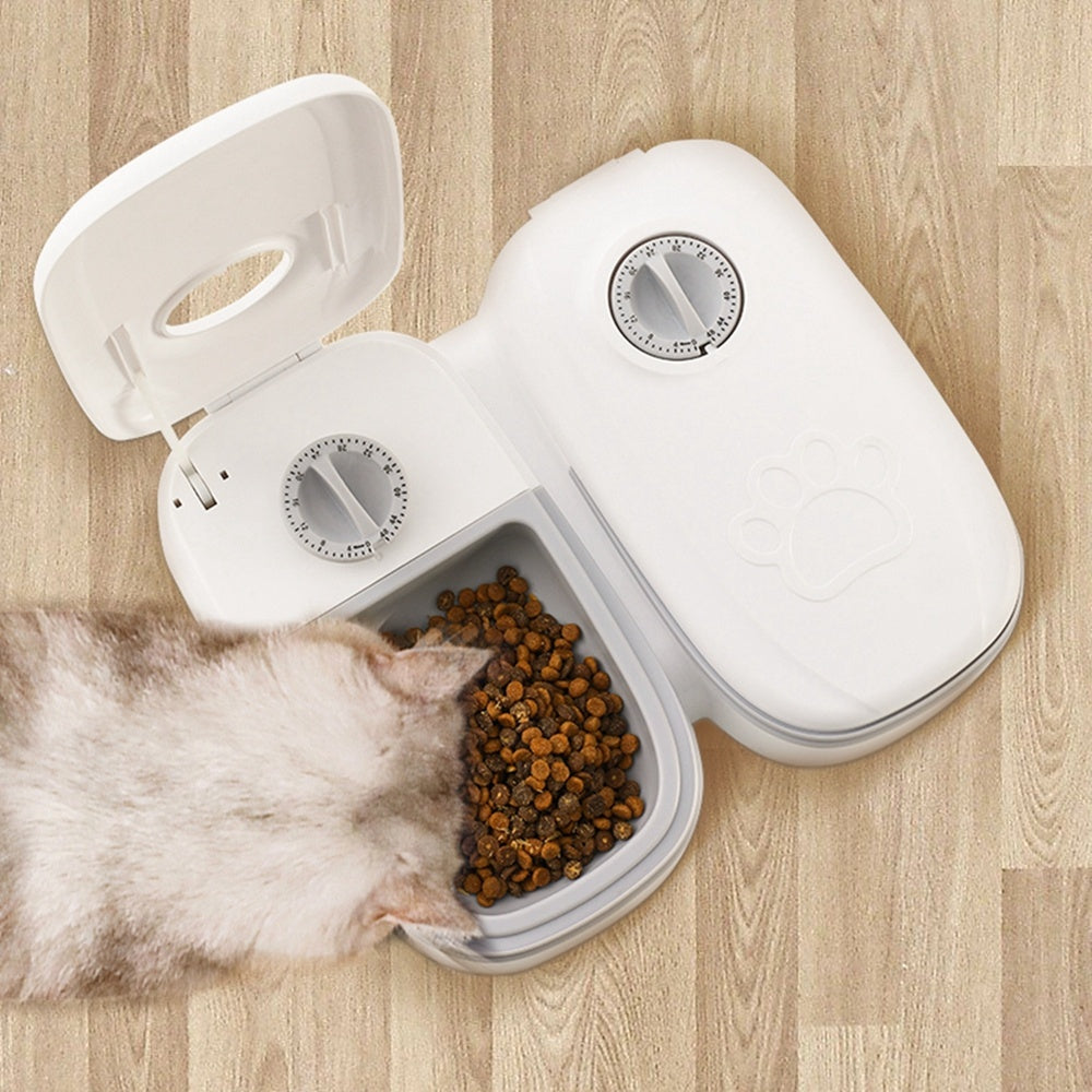 Automatic Pet Feeder Double Bowl