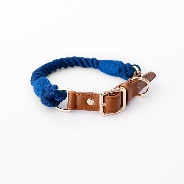 Cotton Woven Leather Pet Leash