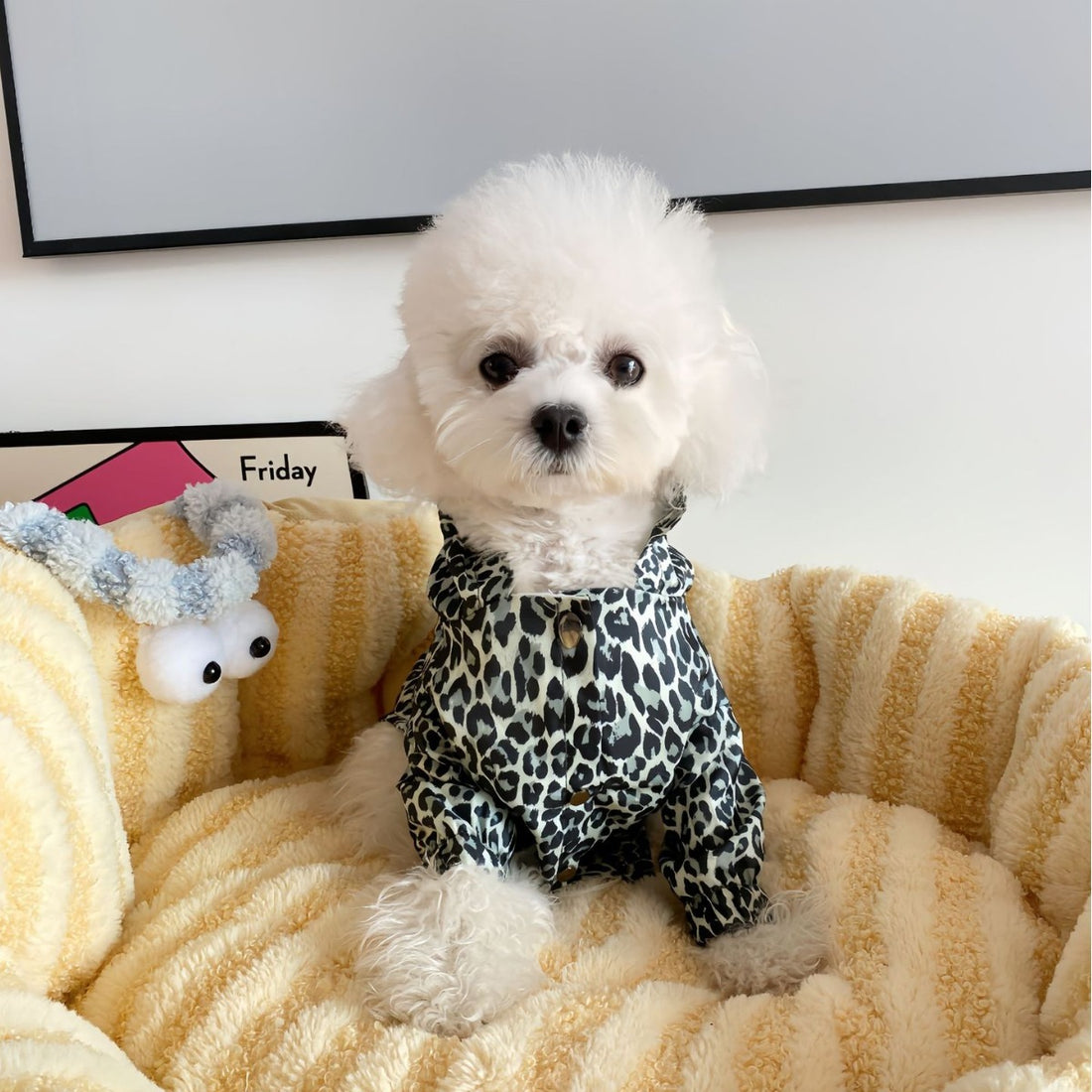 Pet Coat Leopard Print Trench Coat