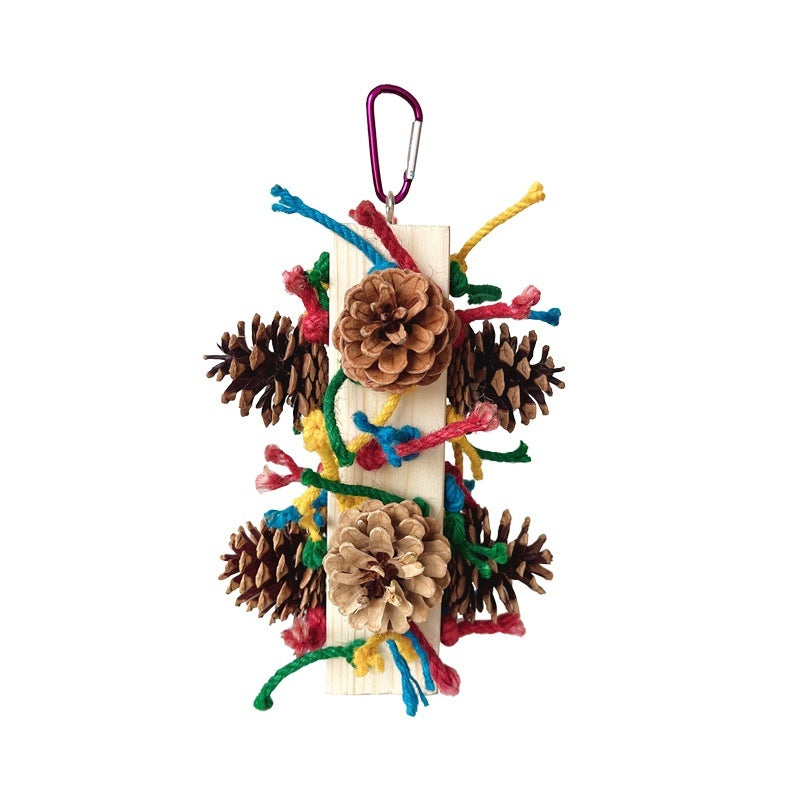 Solid Wood Parrot Toy