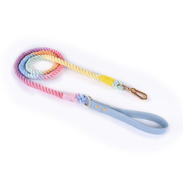Cotton Woven Leather Pet Leash