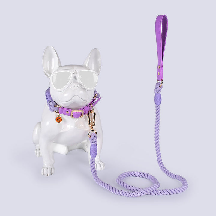 Cotton Woven Leather Pet Leash