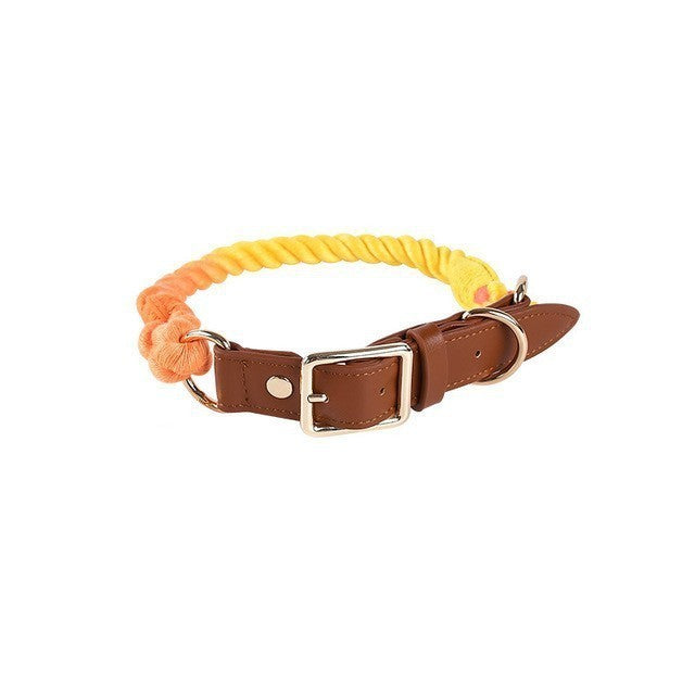 Cotton Woven Leather Pet Leash