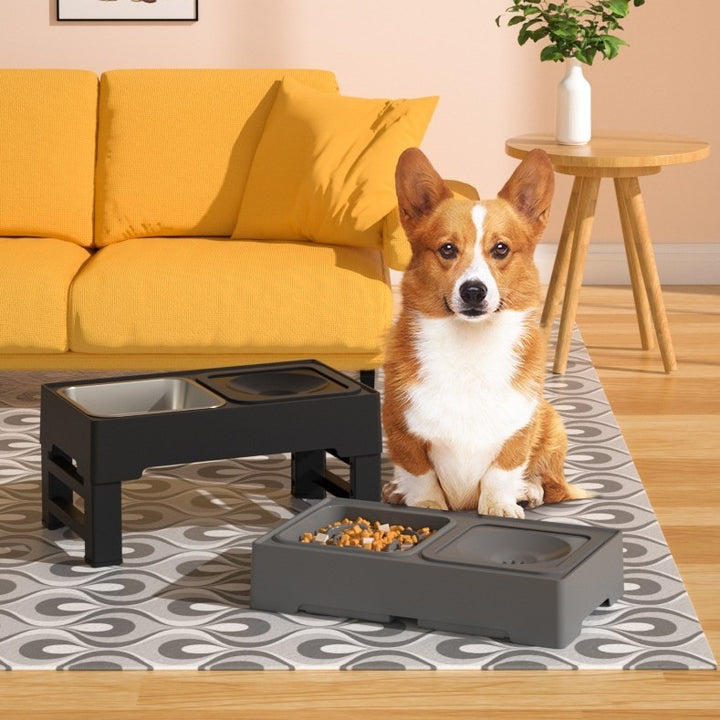 Dog Double Bowl Stand Adjustable Height