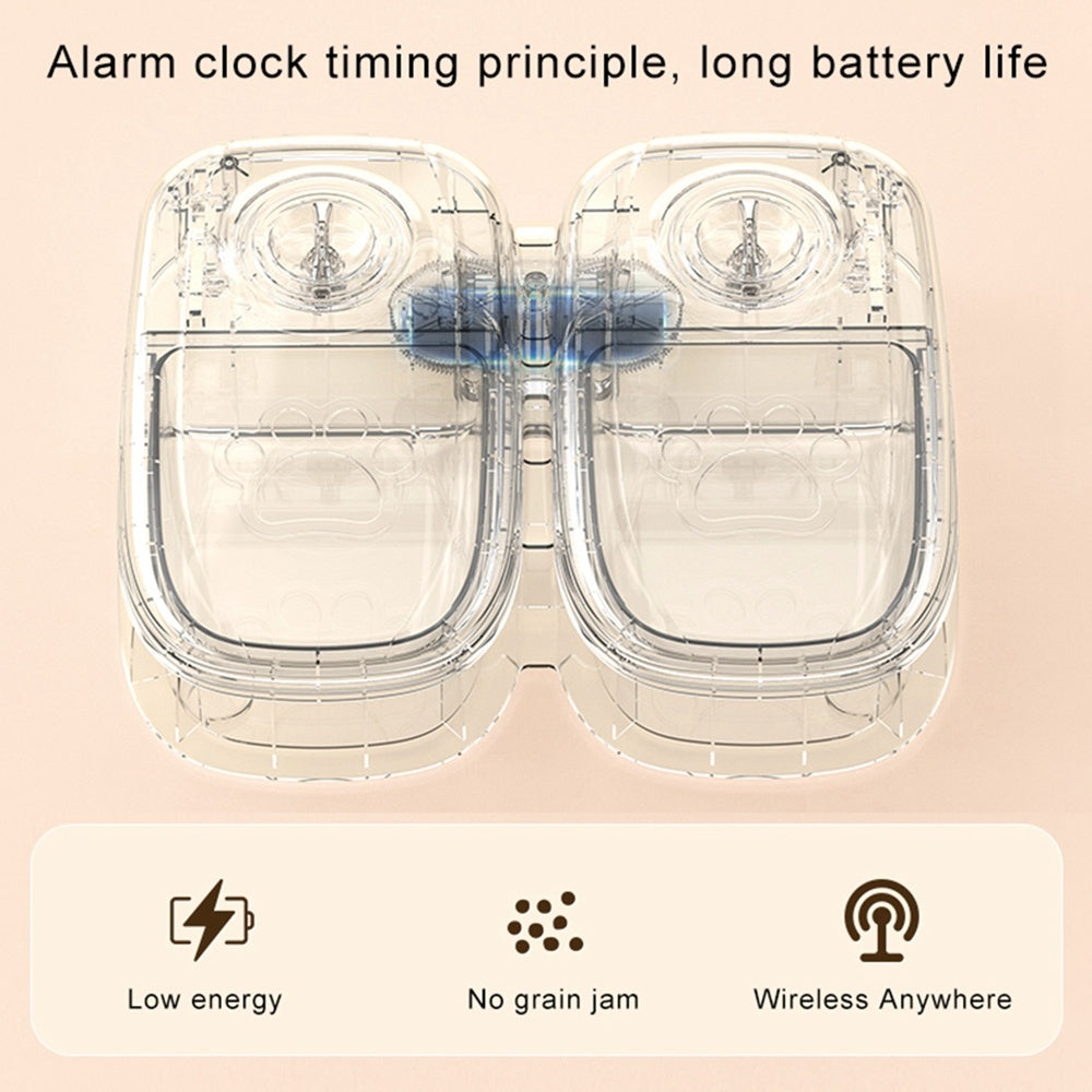 Automatic Pet Feeder Double Bowl